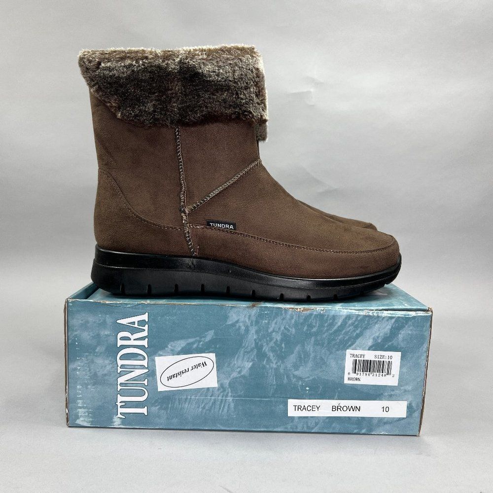 Tundra Tracey Winter Boots Women's 10 Brown Thermolite Insulated Snow Boots